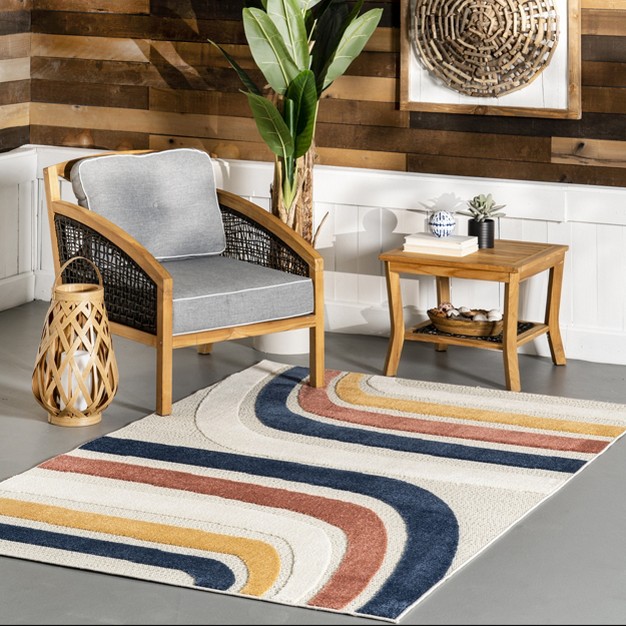 Nuloom Katina Abstract Rainbow Indoor outdoor Patio Area Rug