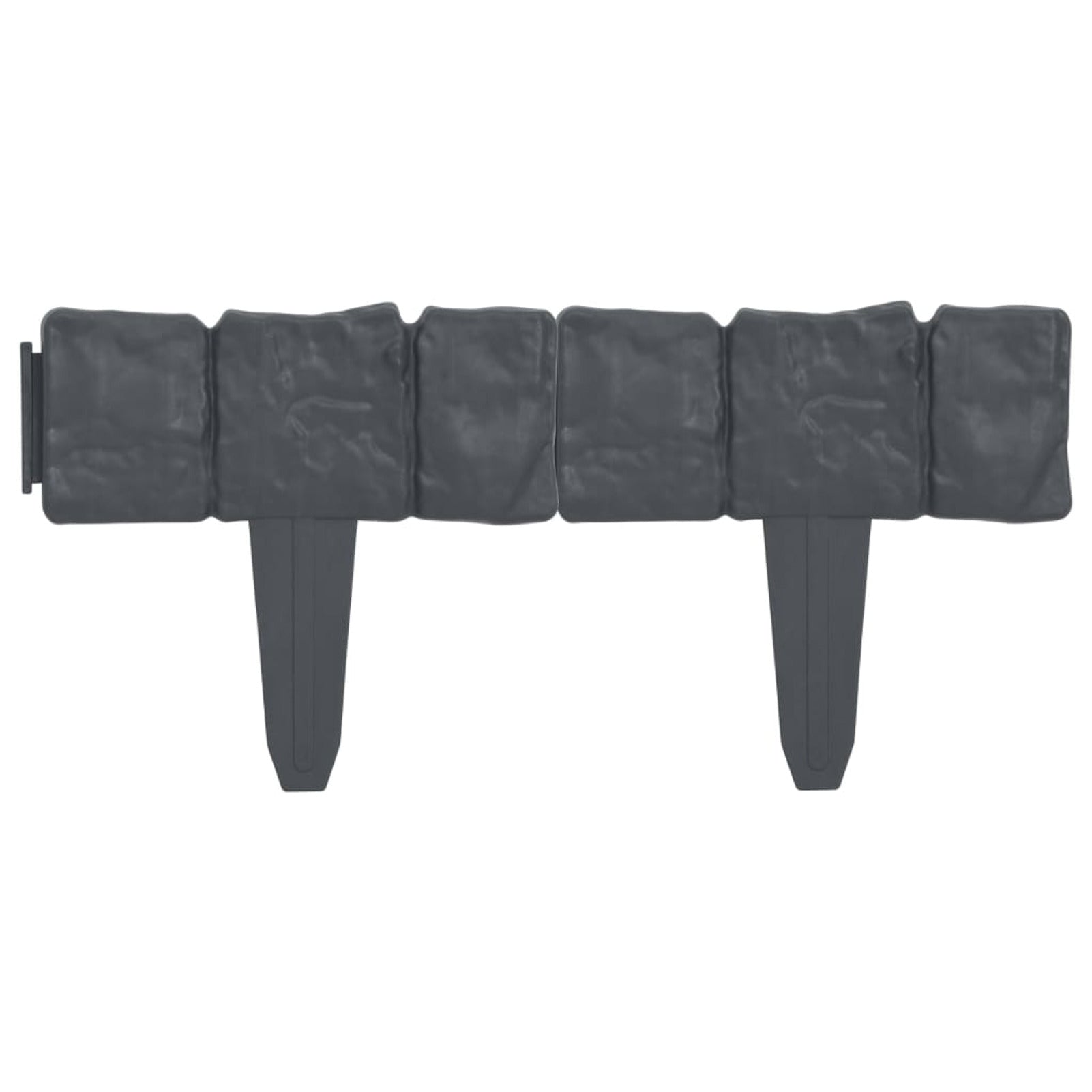 CACAGOO Lawn Fence Stone Look 41 pcs 393.7"