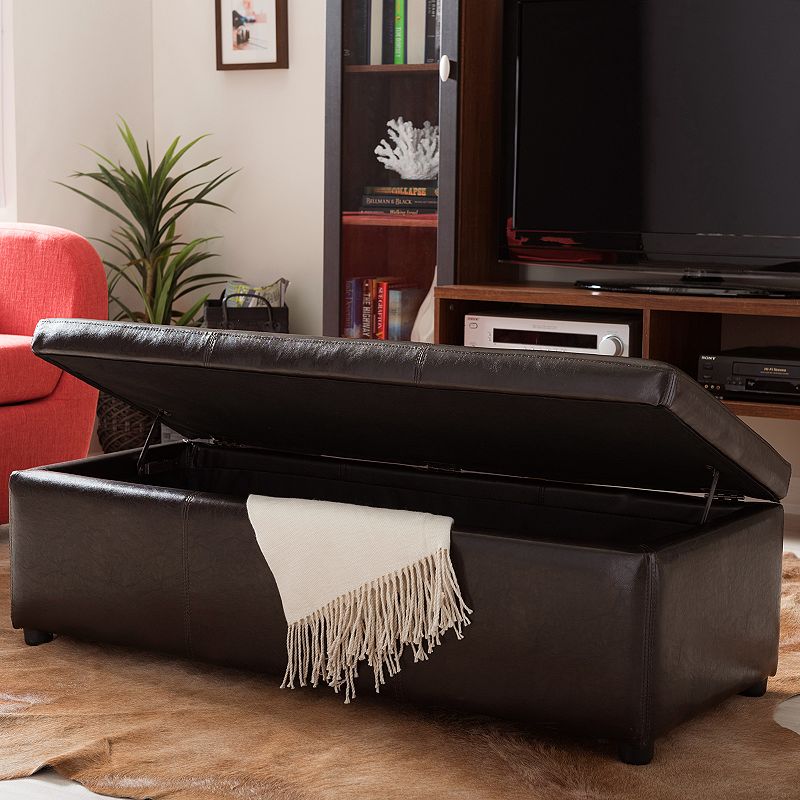 Baxton Studio Dennehy Storage Ottoman