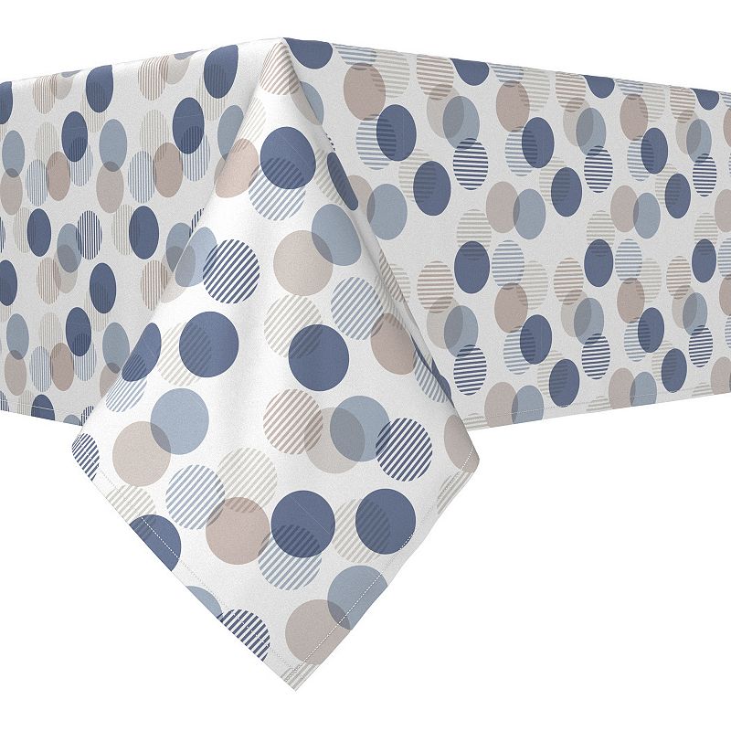 Rectangular Tablecloth， 100% Polyester， 60x120， Abstract Monotone Dots