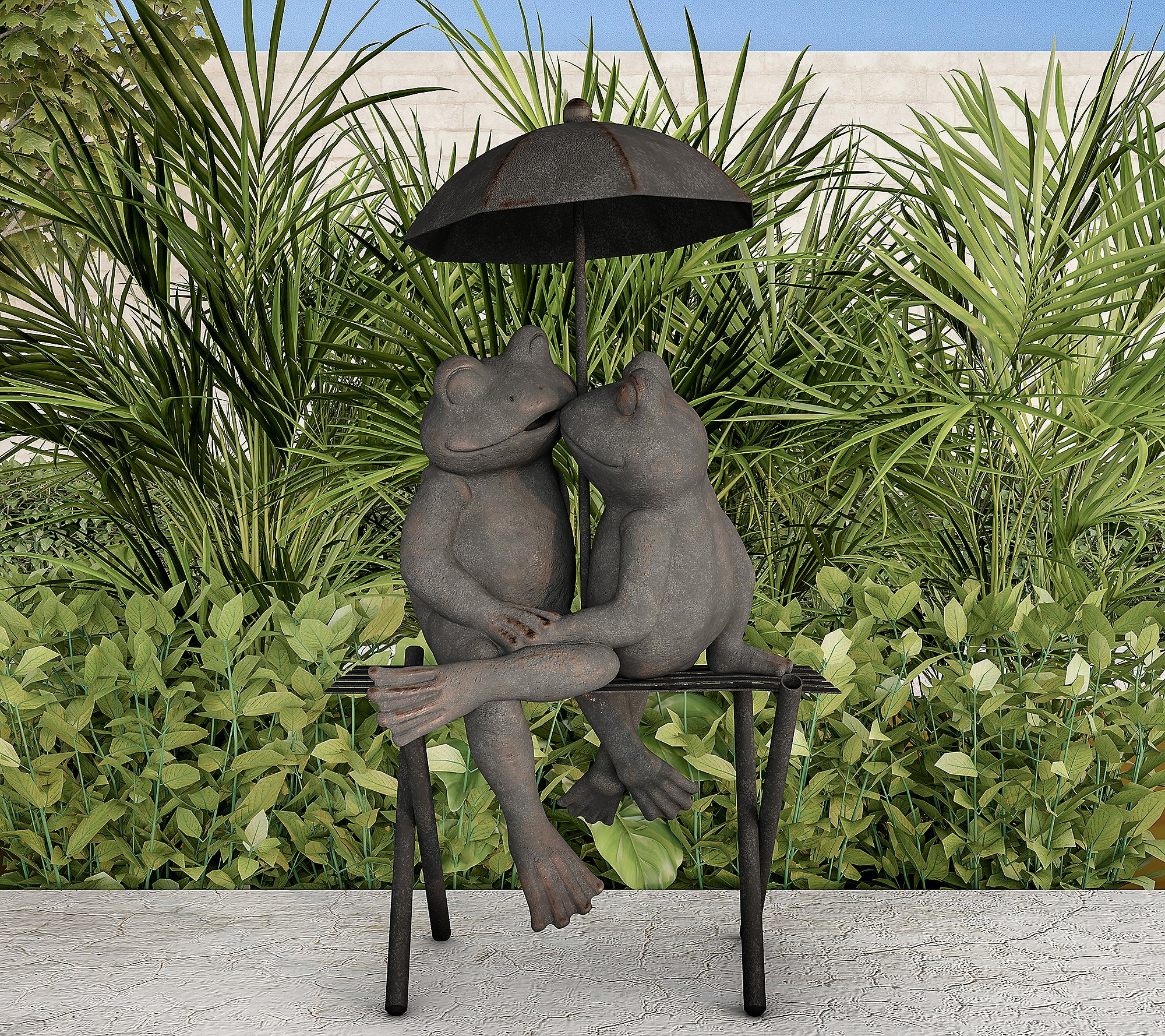 Pure Garden Frog Couple Statue Garden Decor