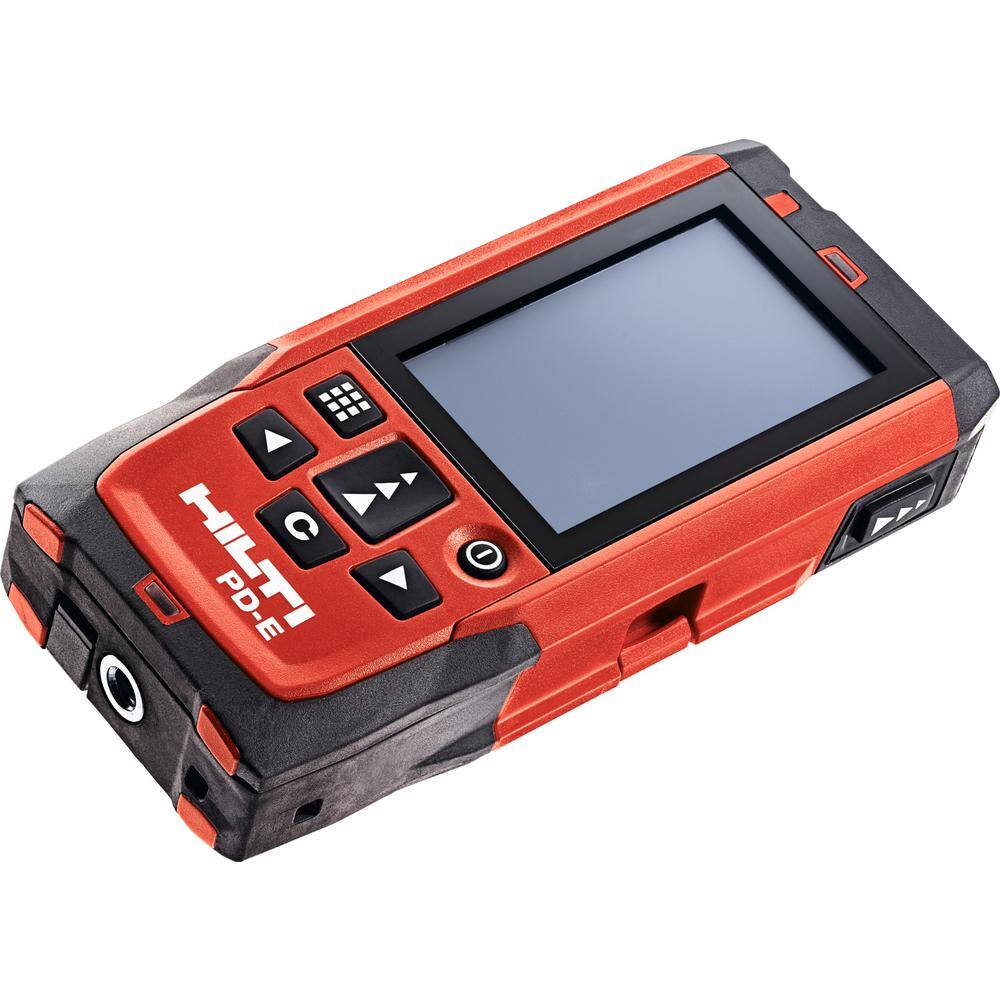 Hilti 650 ft. PD-E Laser Range Meter with (2) AAA Batteries Hand Strap and Pouch 2062051