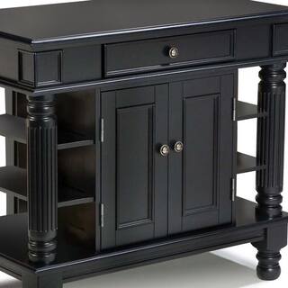 HOMESTYLES Americana Black Kitchen Island With Storage 5092-94