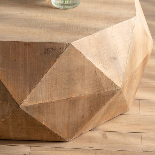 Modern Geometric Coffee Table for Living Room， Three-dimensional Embossed Pattern Design Sofa Table Cocktail Table