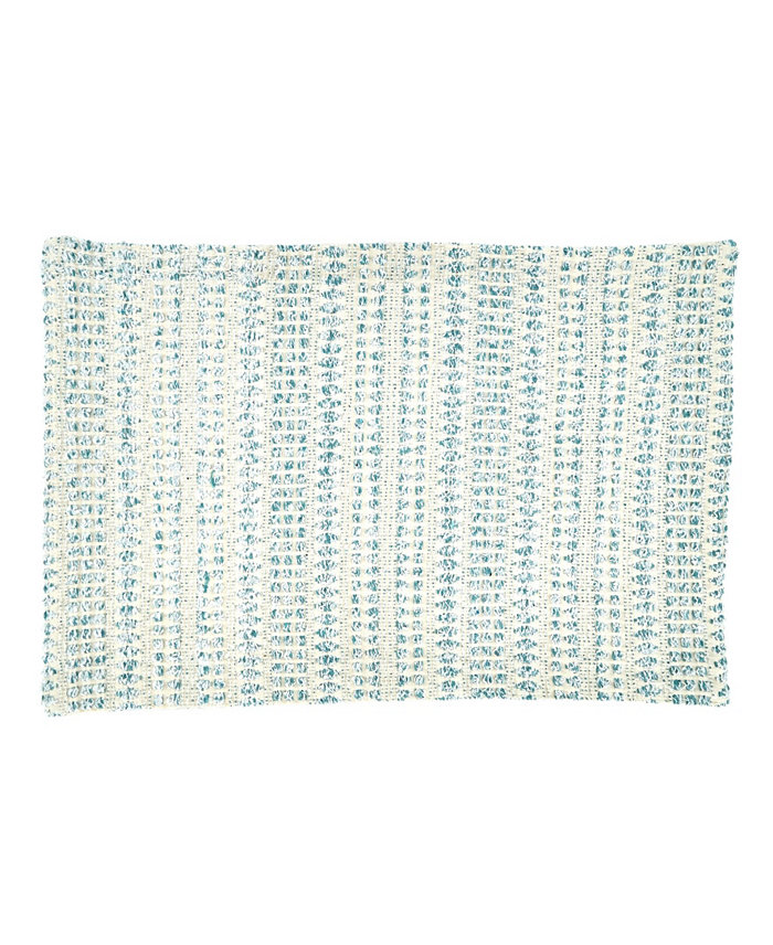 Saro Lifestyle Table Placemats with Woven Line Design Set of 4 20 x 14