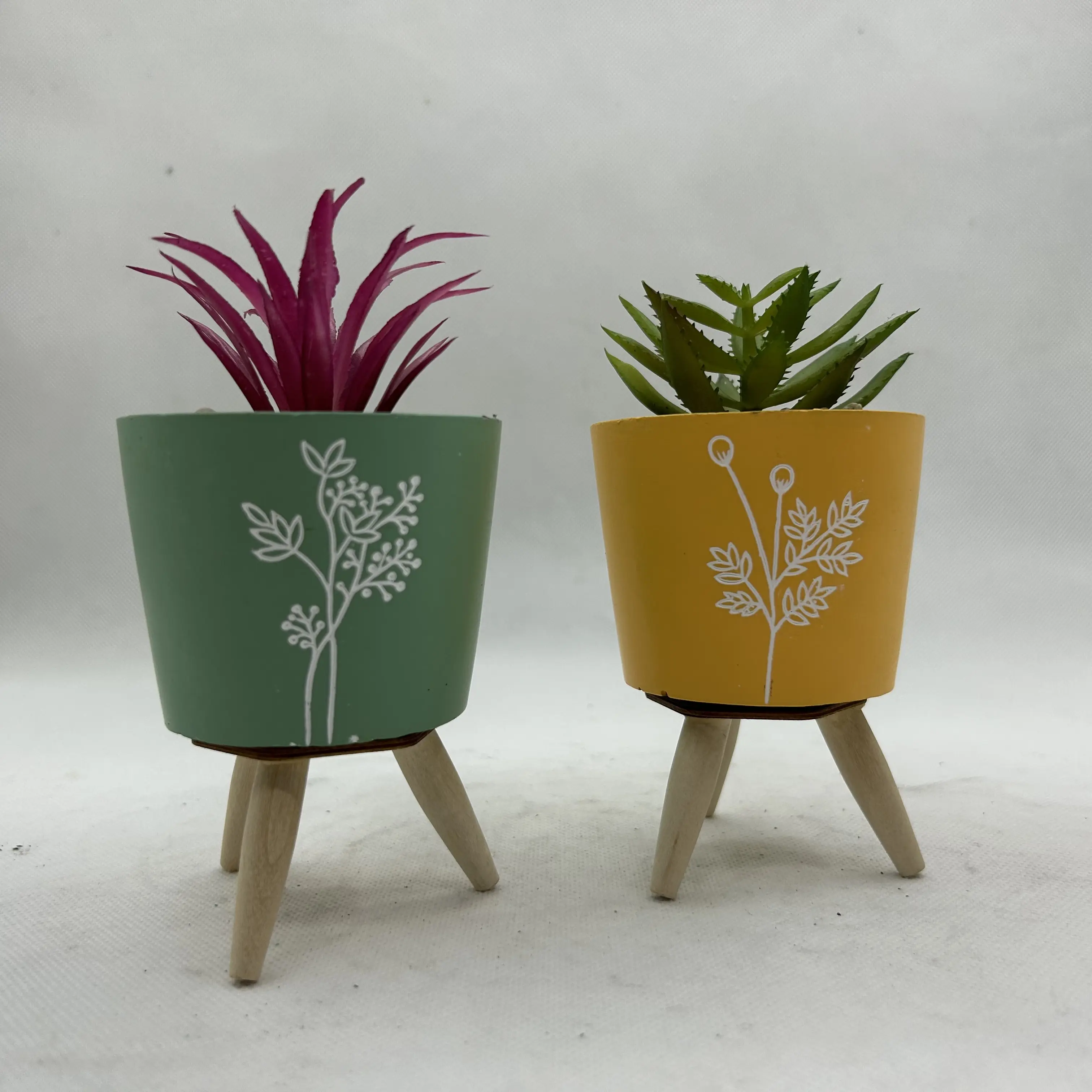 Mini Cement Artificial Flowers Plant Pots Garden Supplies