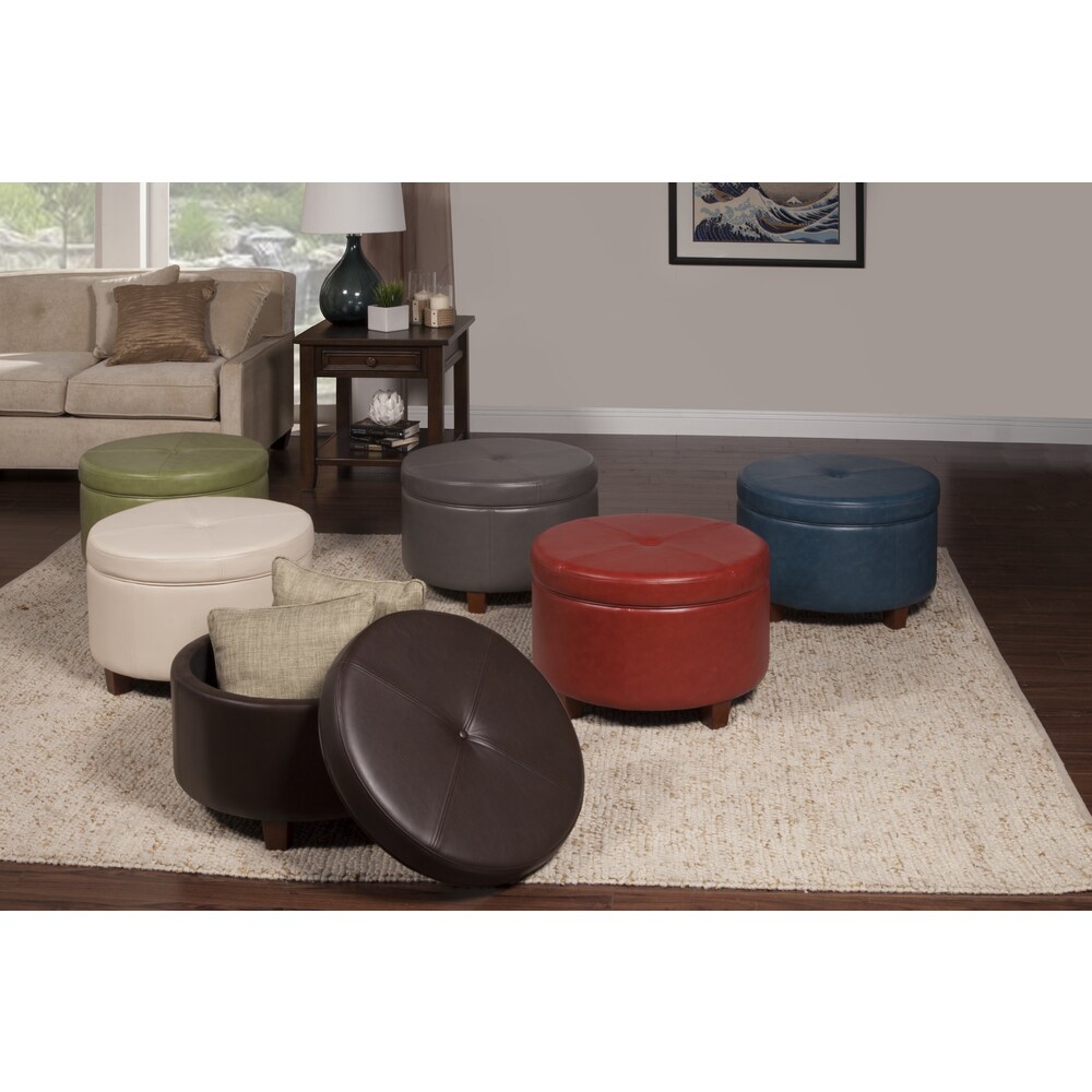 Porch   Den Rockwell Large Leatherette Storage Ottoman