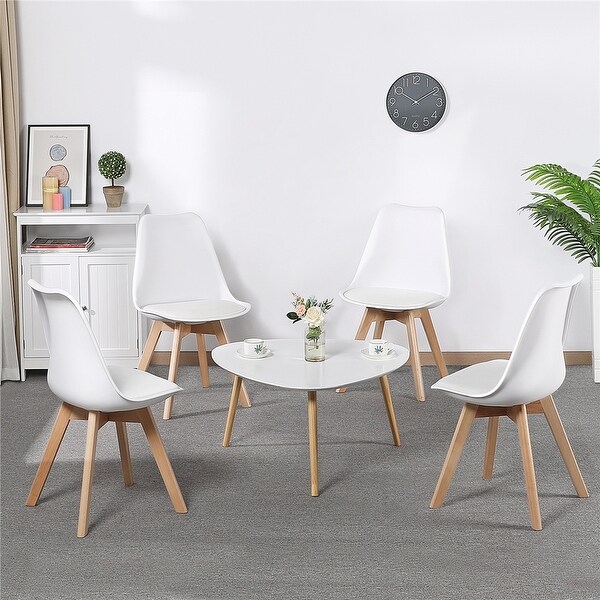 Yaheetech Set of 4 Dining Chairs with Modern Soft Padded