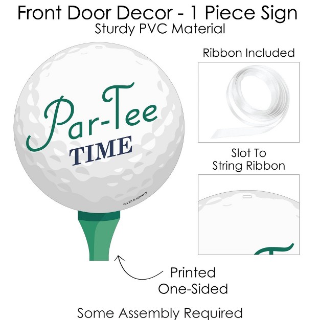 Big Dot Of Happiness Par tee Time Golf Hanging Porch Birthday Or Retirement Party Outdoor Decorations Front Door Decor 1 Piece Sign