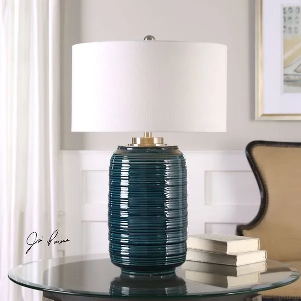 Uttermost Delane Dark Teal Table Lamp