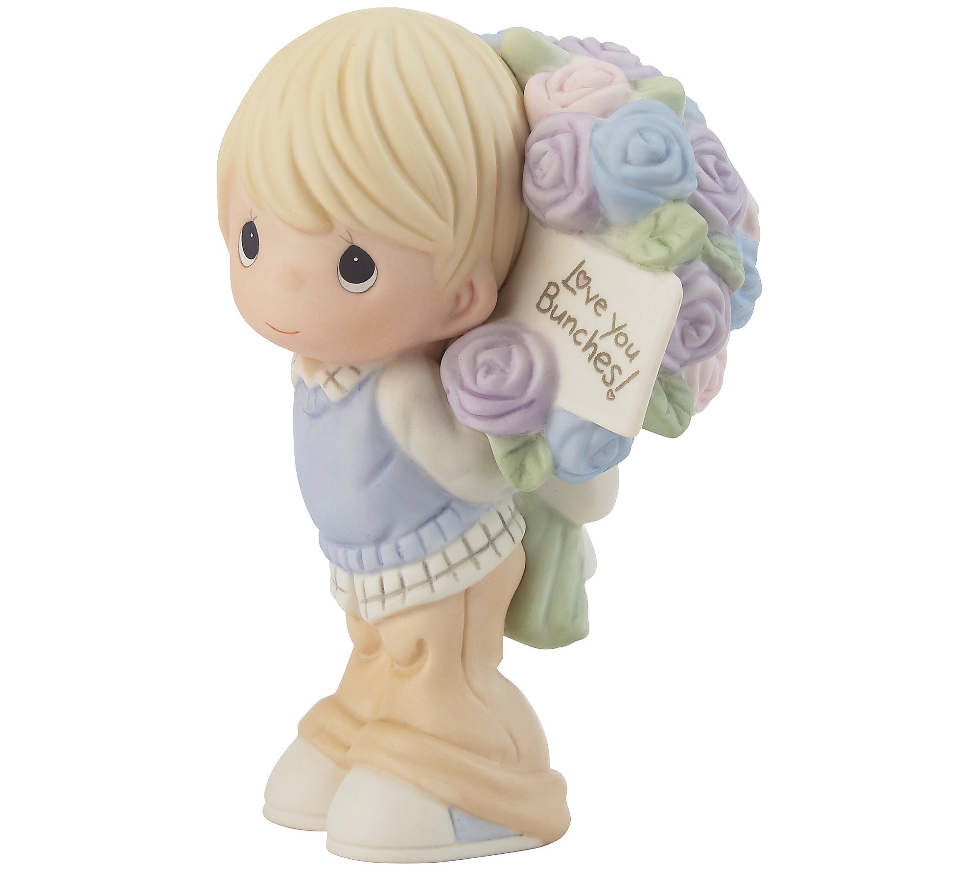 Precious Moments' Boy with Flowers Behind Back Figurine