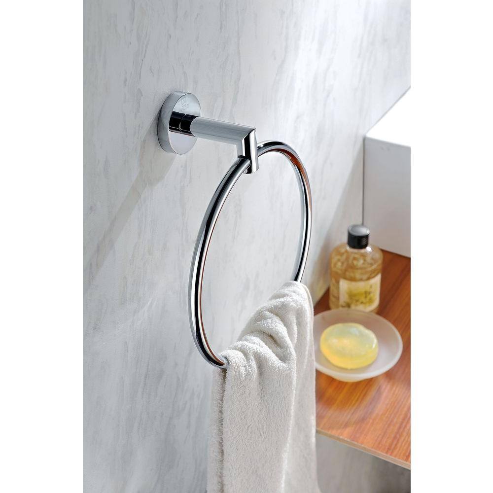 ANZZI Caster 2 Series Towel Ring in Polished Chrome AC-AZ009