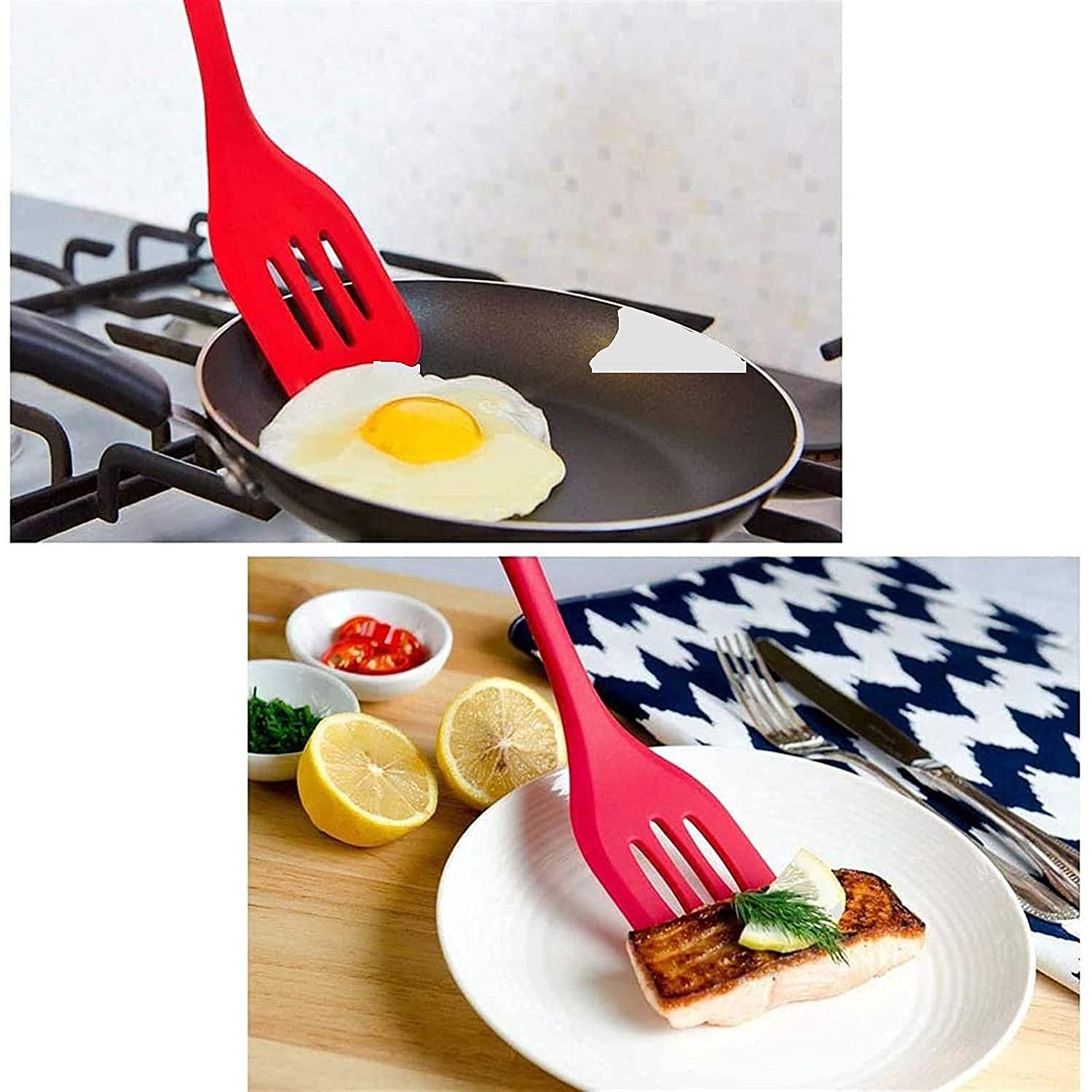 Silicone Kitchen Utensil Set， 5-Piece， With Solid Nylon Core， Heat Resistant， Perfect For Cooking