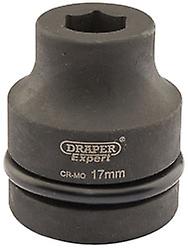 Draper 5098 Expert 17mm 1 Square Drive Hi-Torq 6 Point Impact Socket