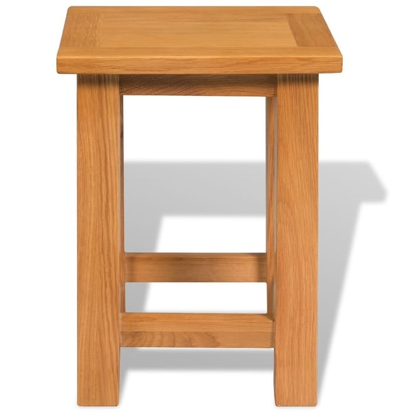 End Table Solid Oak Wood 10.6