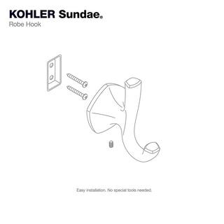 KOHLER Sundae J-Shaped Robe Hook in Vibrant Brushed Nickel R31062-BN