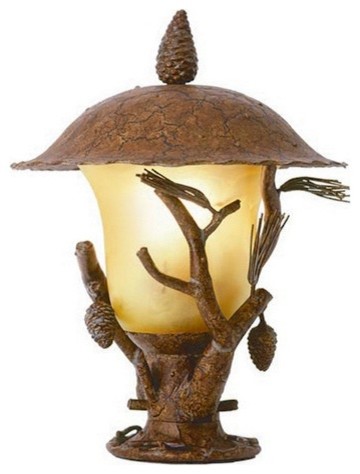 Ponderosa Outdoor Pier Mount Base   Rustic   Deck Lighting   by egri Crystal by Kalco Lighting  Houzz