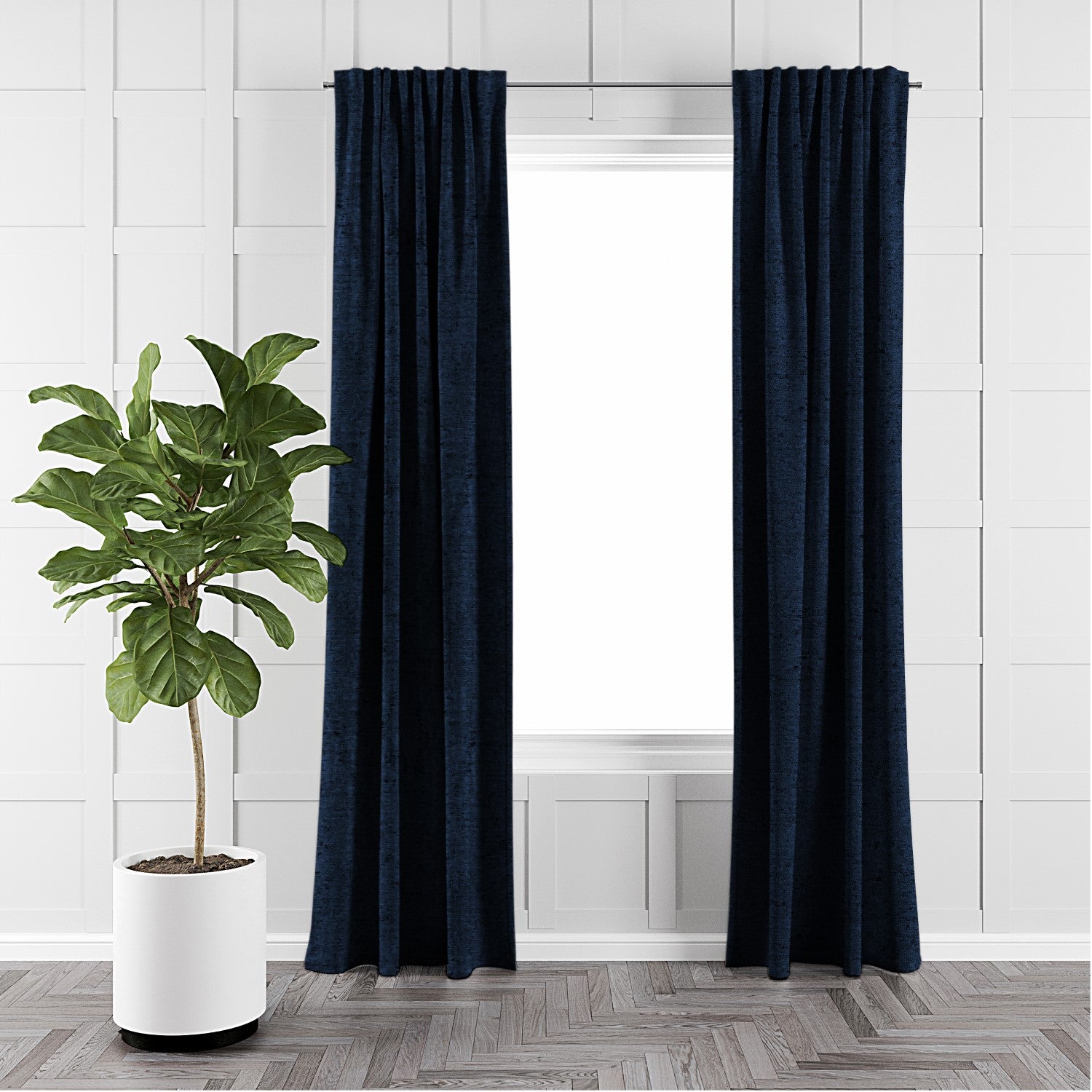 Juno Velvet Navy Drapery