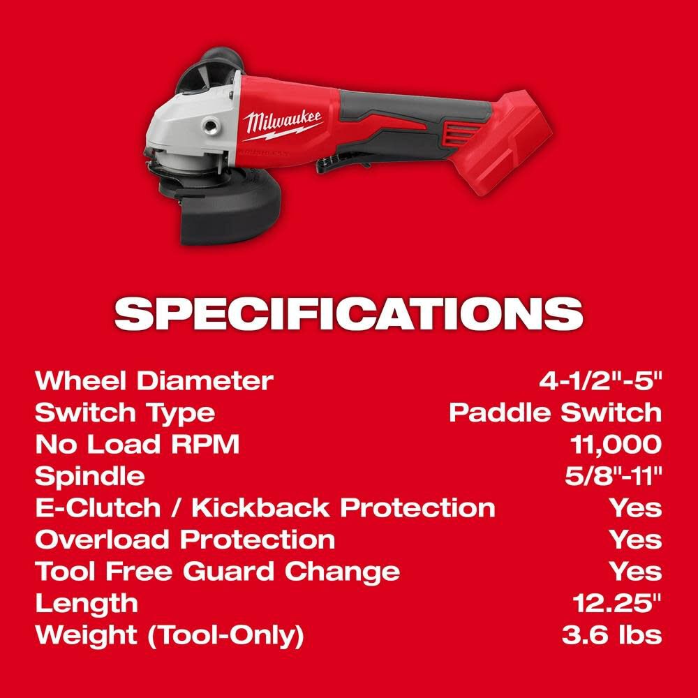 Milwaukee M18 Brushless 4-1/2