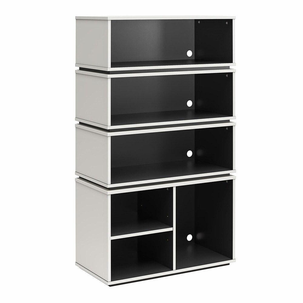 NTense Shadow Gaming   Collectable Display Storage Bookcase  White and Matte Black