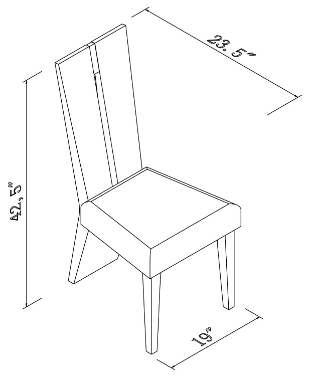 Set Of 2 Gray Alder Ladder Back Dining Chairs   Transitional   Dining Chairs   by HomeRoots  Houzz