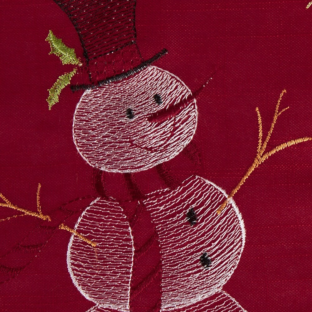 Embroidered Snowman Tablecloth