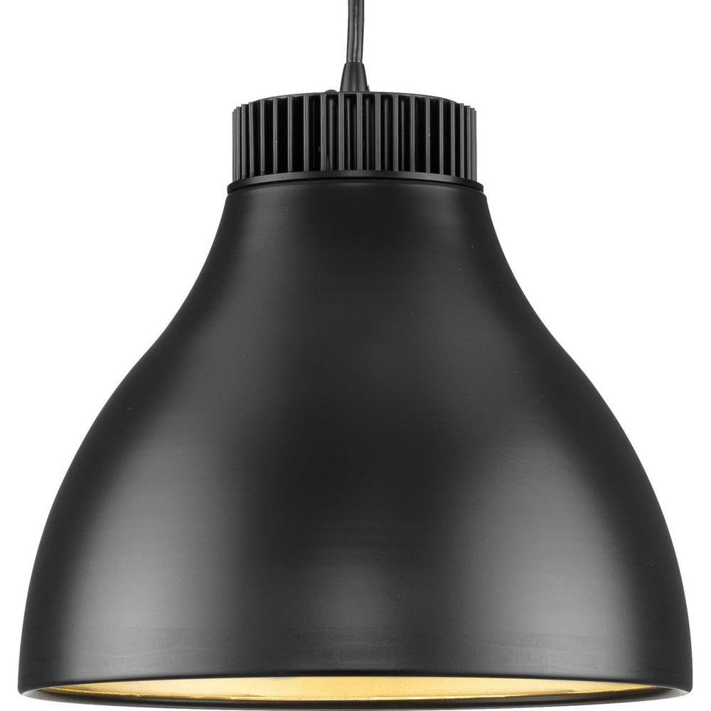 Progress Lighting Radian LED 23.4-Watt Integrated LED Matte Black Standard Pendant with Shade for Kitchen P500372-31M-30