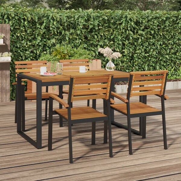 vidaXL Patio Table with Ushaped Legs multisize Solid Wood Acacia (Table Only)