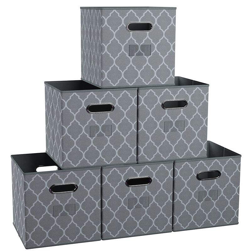 Ornavo Home Lattice Foldable Storage Cube Bin with Dual Handles