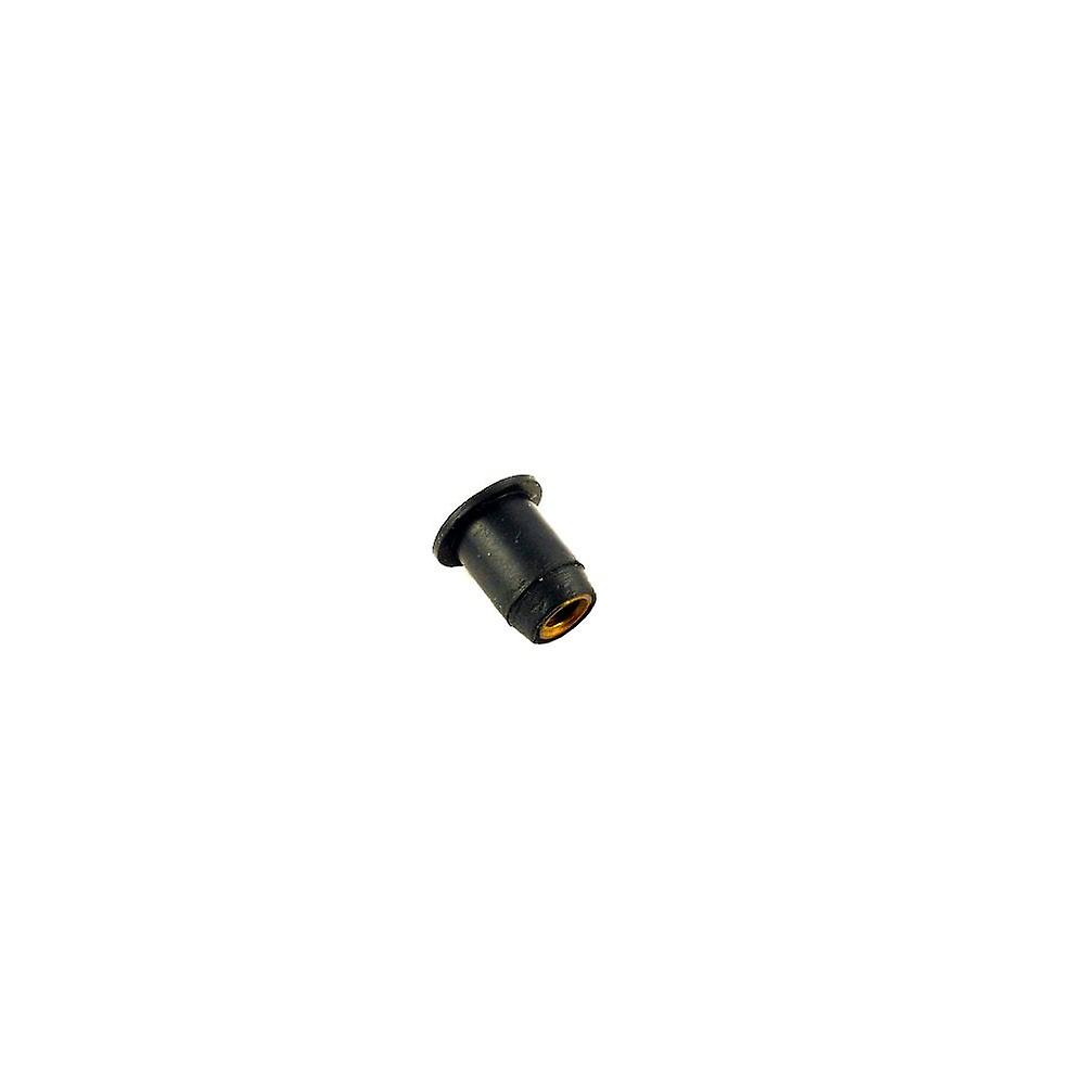 Racebolt Black Rubber Nut With Brass Insert M6 X 16