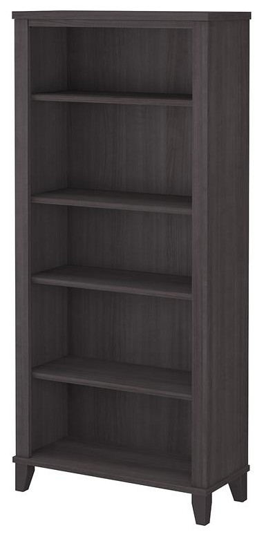 Bush Furniture Somerset 5 Shelf Bookcase in Ash Gray   Transitional   Bookcases   by Homesquare  Houzz