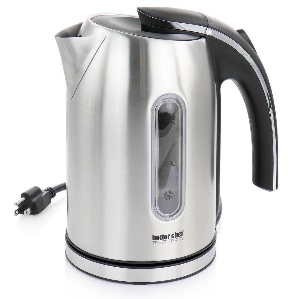 Better Chef 1.7 Liter 360 Degree Stainless Steel Silver Cordless Electric Kettle 985117974M