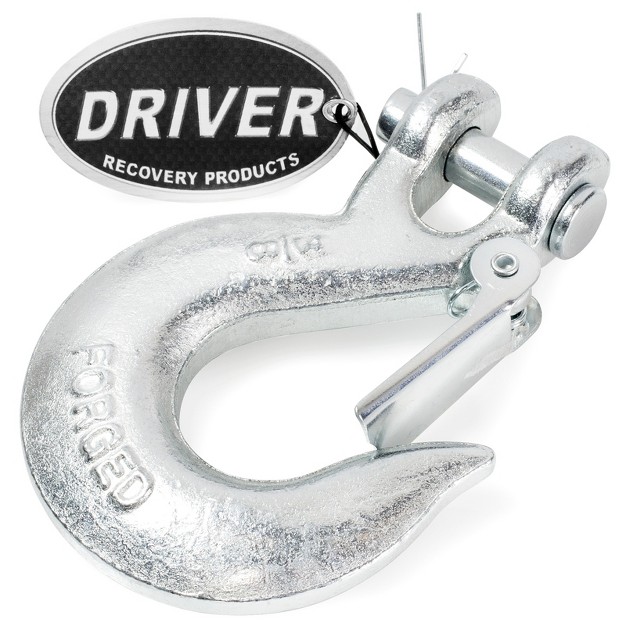 Driver Recovery 3 8 Inch Clevis Slip Hook With Safety Latch Heavy Duty Grade 70 Forged Steel Towing Winch Hook