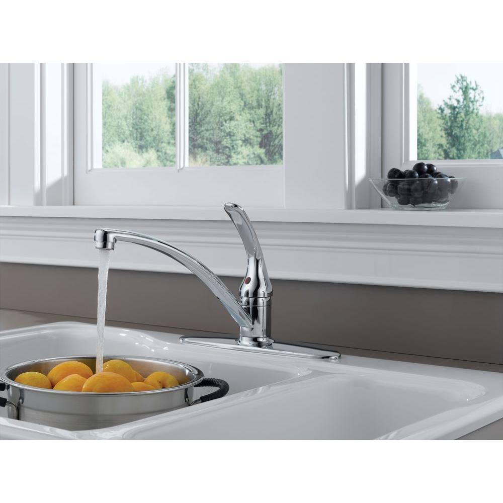 Delta Foundations Single-Handle Standard Kitchen Faucet in Chrome B1310LF