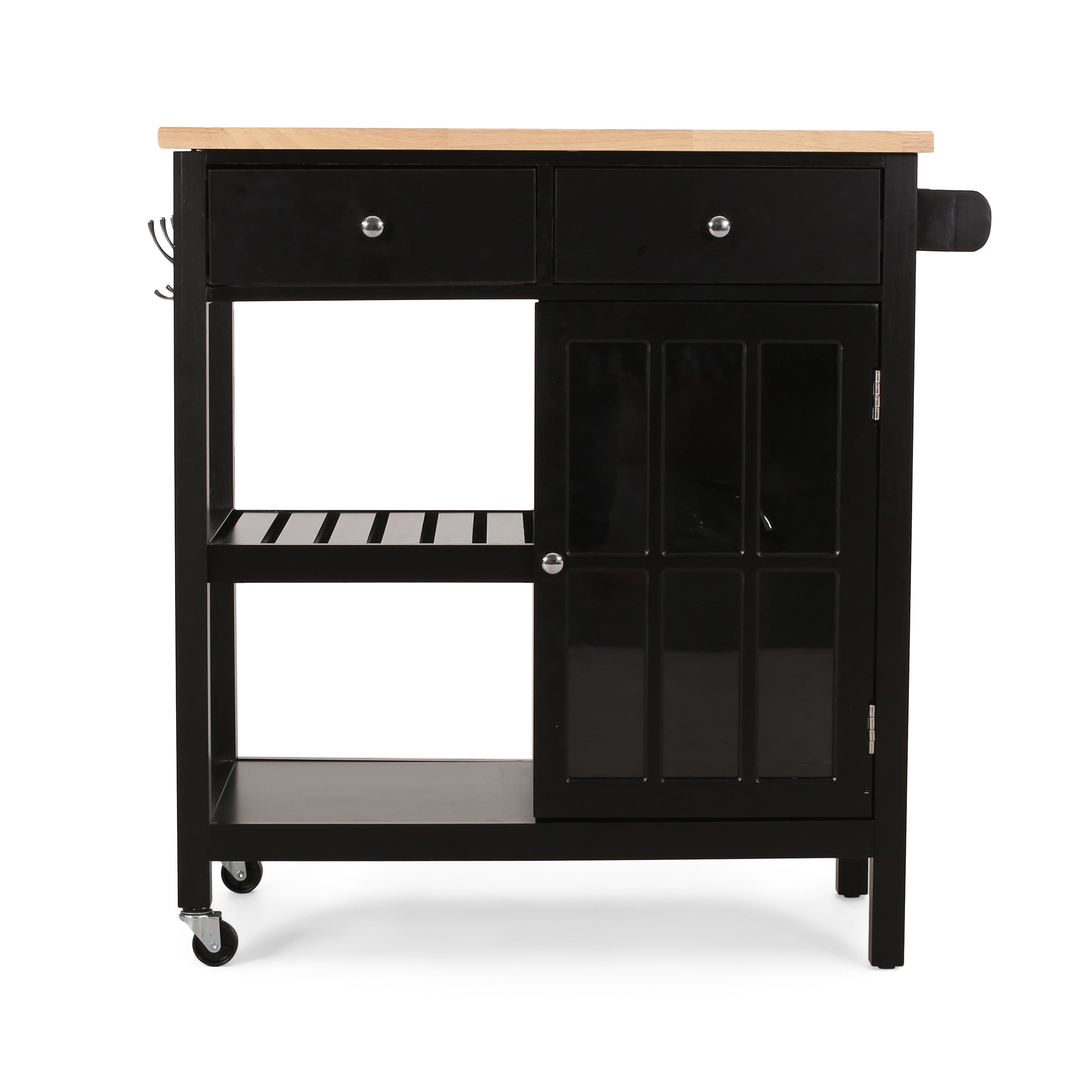 Aidah Contemporary Kitchen Cart with Wheels