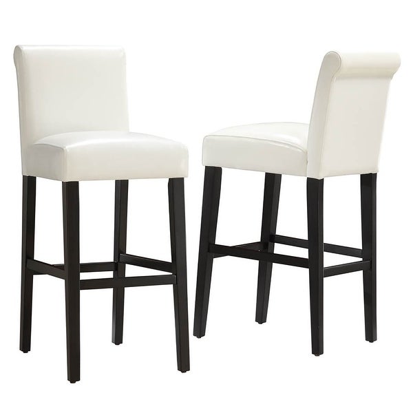 Arica Bar Stool， White， Set of 2 - as show