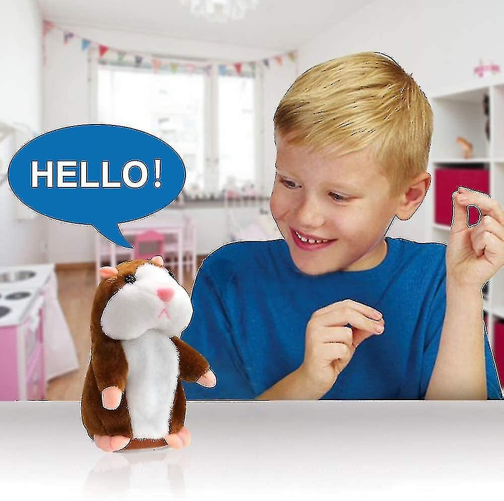 Talking Hamster Plush Toy Repeat What You Say Funny Kids Stuffed Interactive Toy