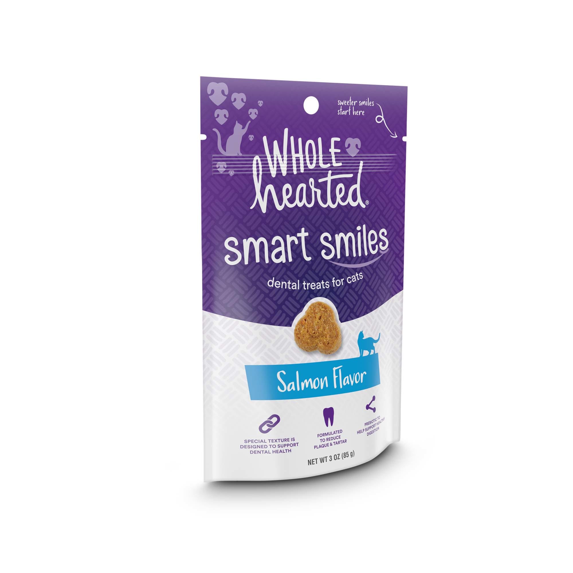 WholeHearted Smart Smiles Salmon Flavor Cat Dental Treats， 3 oz.