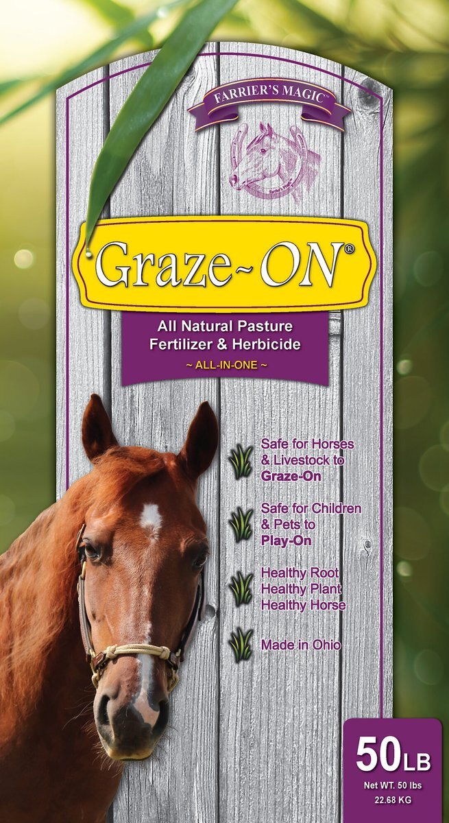 Farrier's Magic Graze-ON All Natural Pasture Fertilizer and Herbicide， 50-lb bag