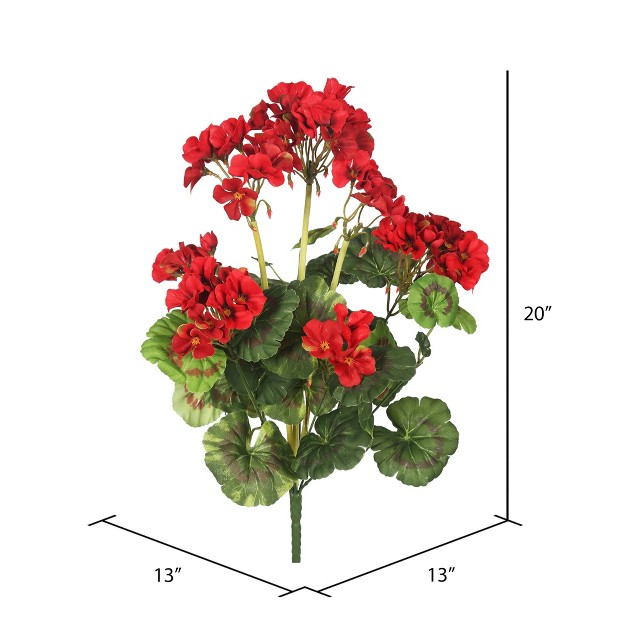 Artificial Geranium Bush 4 Per Pack