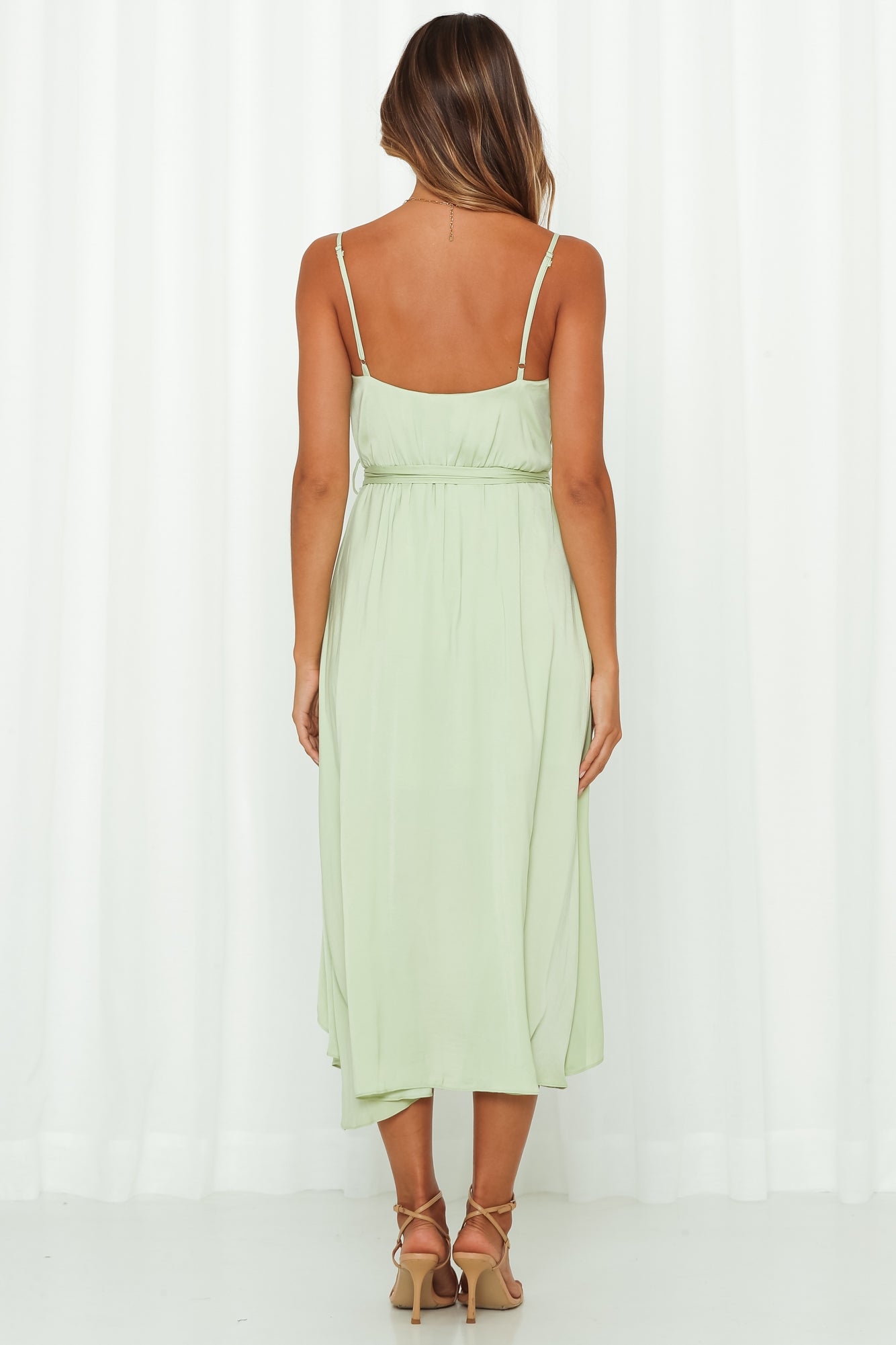 Fuel To My Fire Midi Dress Pistachio