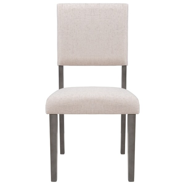 Clihome Mid-Century Wood Upholstered Dining Chairs(Set of 4)