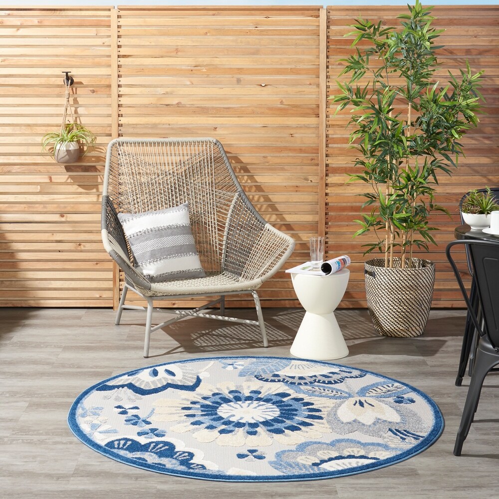 Nourison Aloha Scandinavian Floral Indoor/Outdoor Area Rug