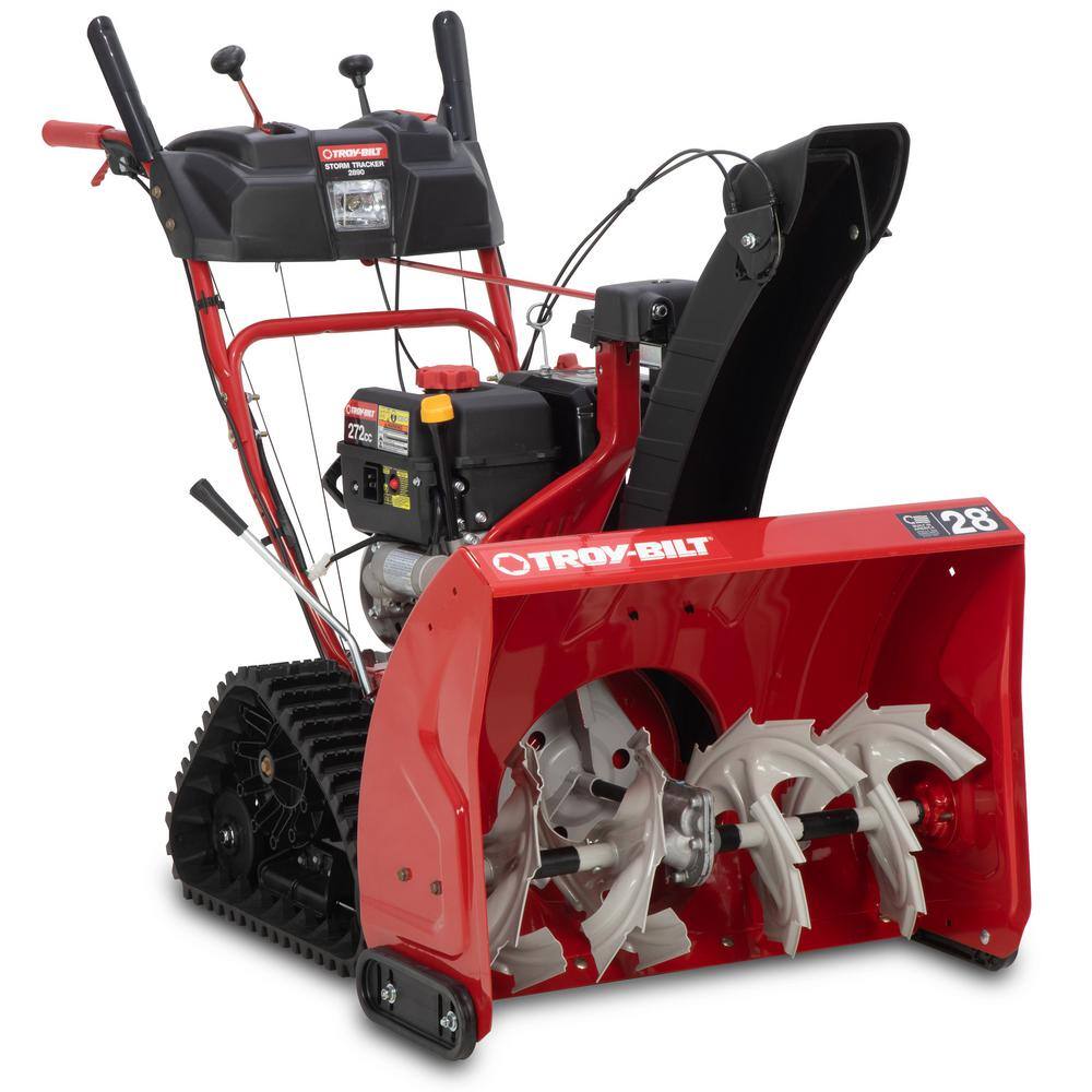 Troy-Bilt Storm Tracker 28 in. 277cc Two-Stage Electric Start Gas Snow Blower with Track Drive and Heated Grips Storm Tracker 2890