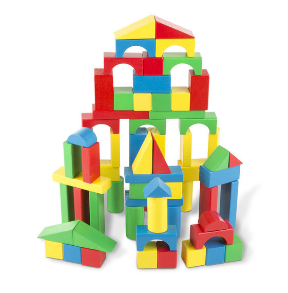 Melissa & Doug 100 Piece Wood Blocks Set