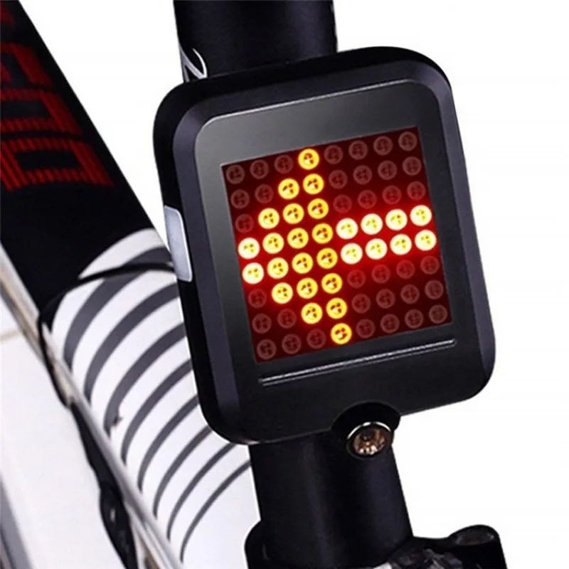 AT Usb Rechargeable Bike Tail Light 64 Led Wireless Remote Turn Signals Bicycle Rear Light Free Shipping Bike Tail Light