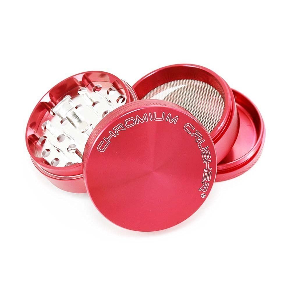 Mini Chrome Crusher Herb Grinder (4 Piece)