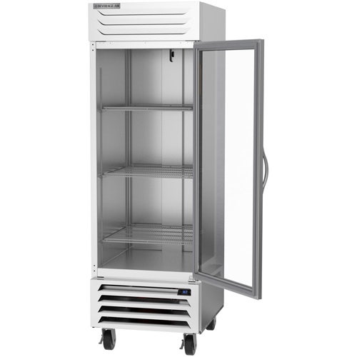 Beverage-Air RB23HC-1G Vista Series Bottom Mount Reach In Refrigerator， Single Section， Glass Door， 23 Cu. Ft.