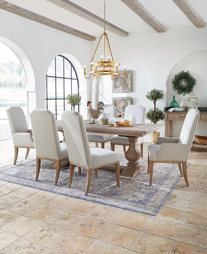 Furniture Rachael Ray Monteverdi II 7-Pc. Dining Set (Table 4 Upholstered Side Chairs and 2 Upholstered Arm Chairs)