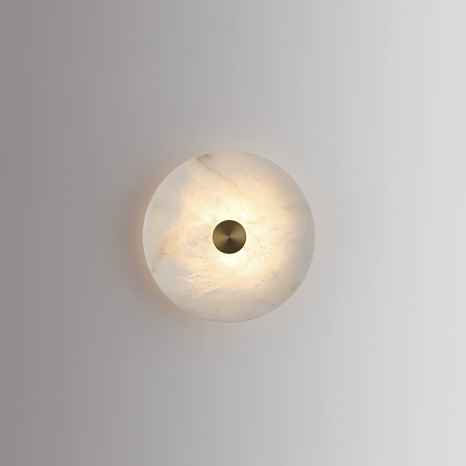 Disc Shaped Alabaster Wall Light